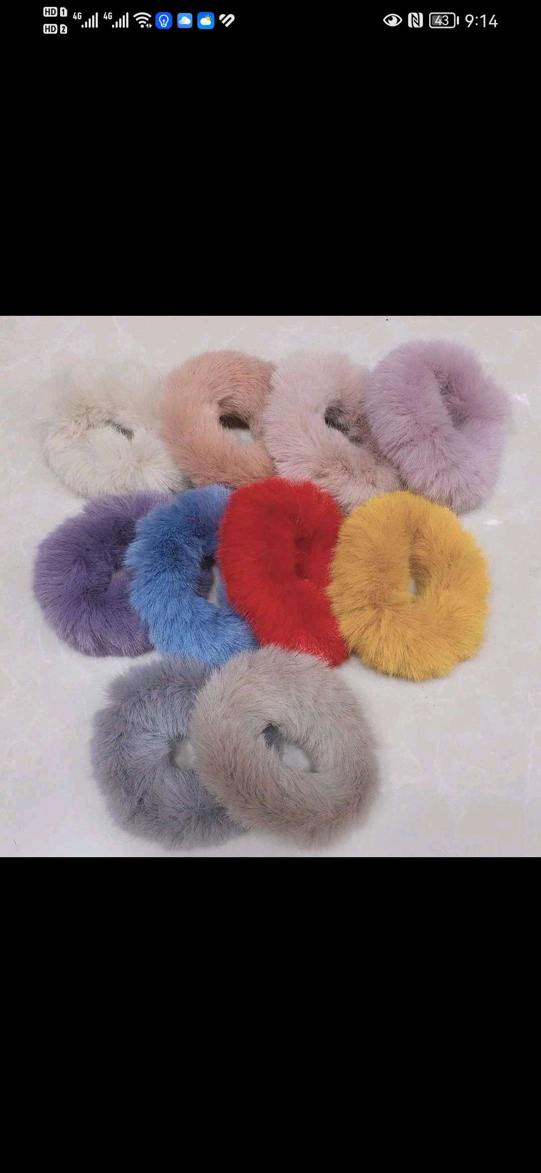 In 2022, Langli Jewelry's popular Korean-style plush fabric for women's fashion is available in multiple colors with long plush rings