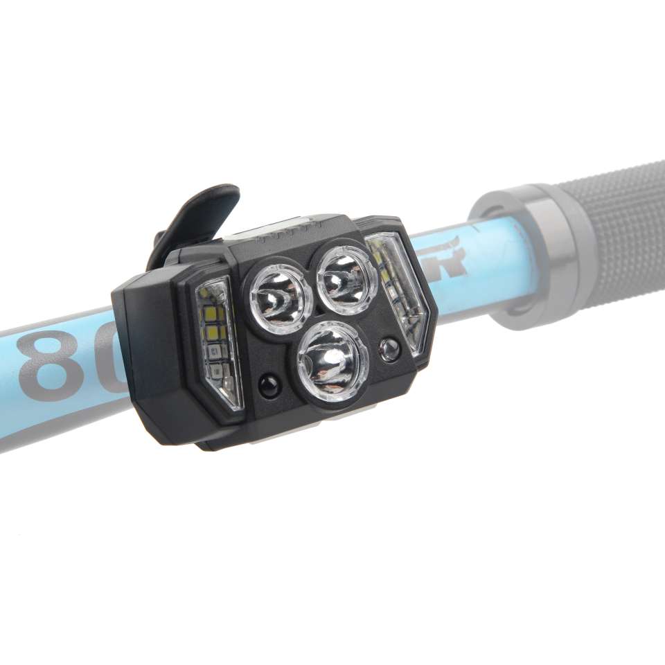 New cross-border LED headlight, USB outdoor sensor dual-purpose headlight, night fishing, cycling and running light, strong bald head wearing light Application Scenario