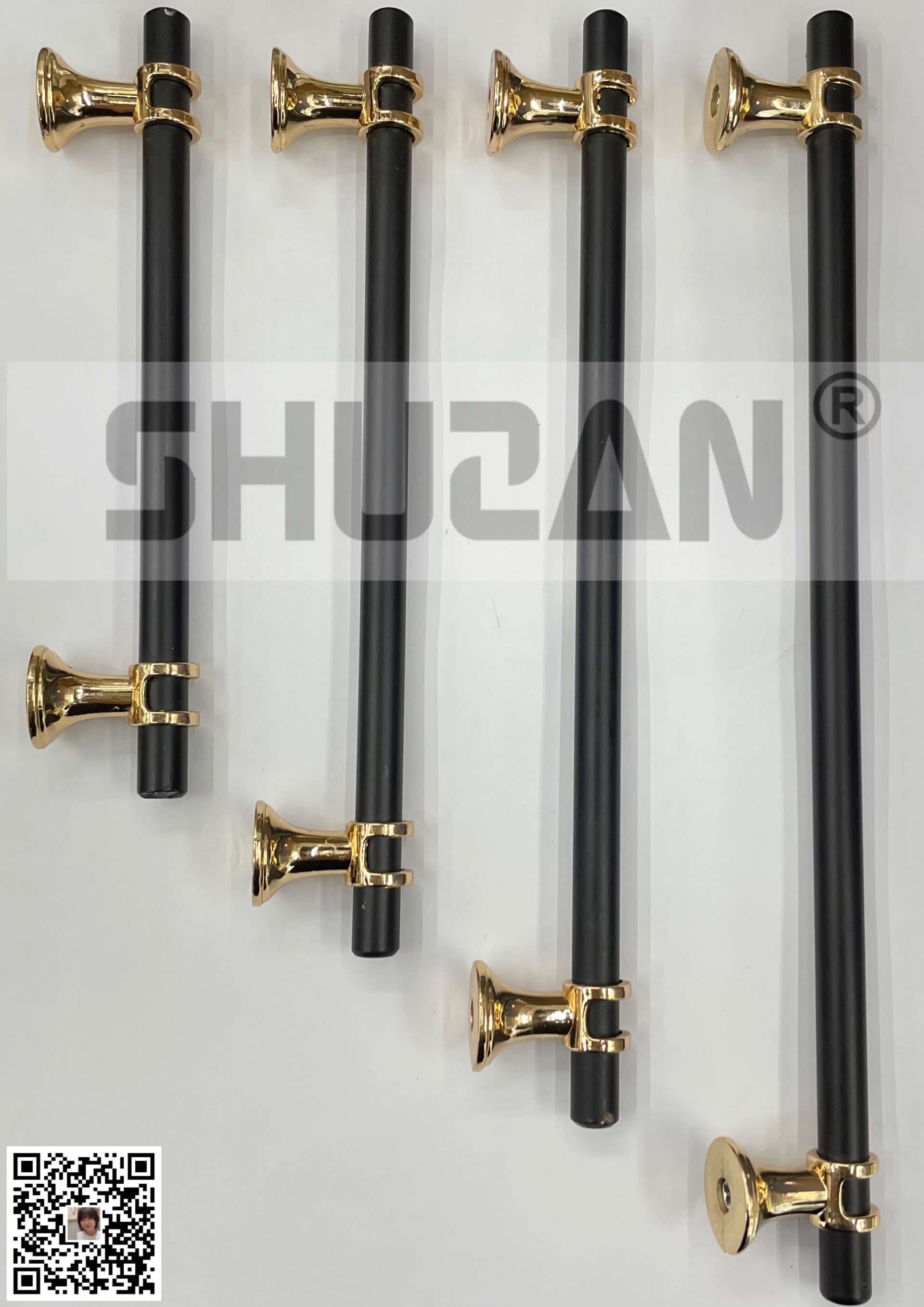Shuzan T-shaped extended aluminum alloy handle, sliding door, cabinet door handle, furniture wardrobe, drawer door, hardware accessories, light luxury style details Picture