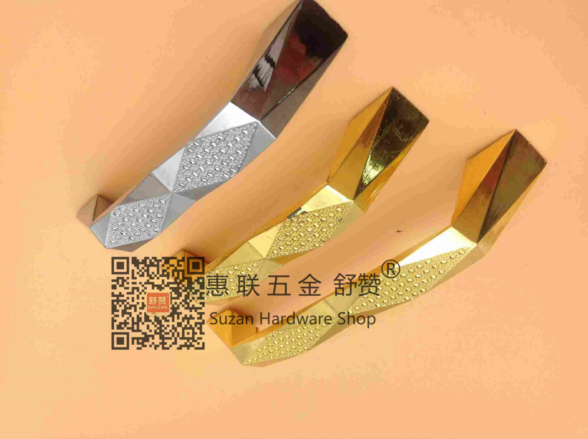 Shuzan Light Luxury aluminum golden cabinet handle door hardware accessories, pebble handle, customizable brand style Item Picture