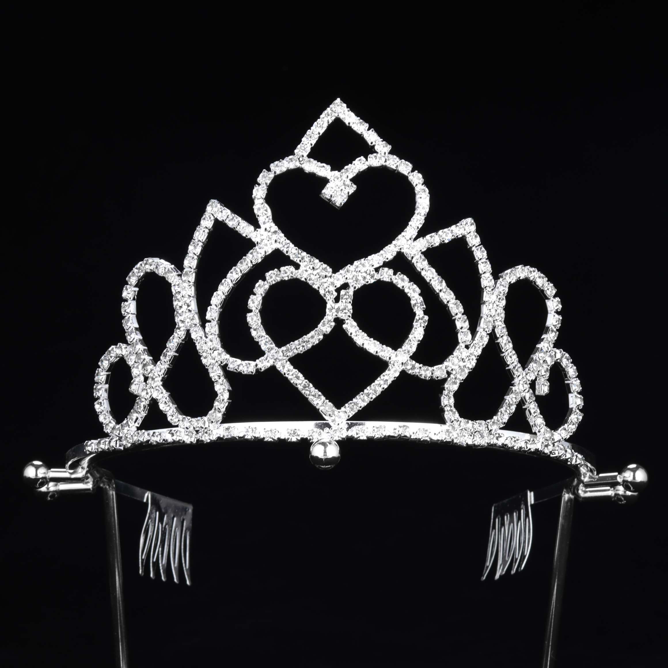 欧美婚礼手工爪链皇冠跨境爆款厂家直销优雅气质头饰新娘派对皇冠兴辉饰品002