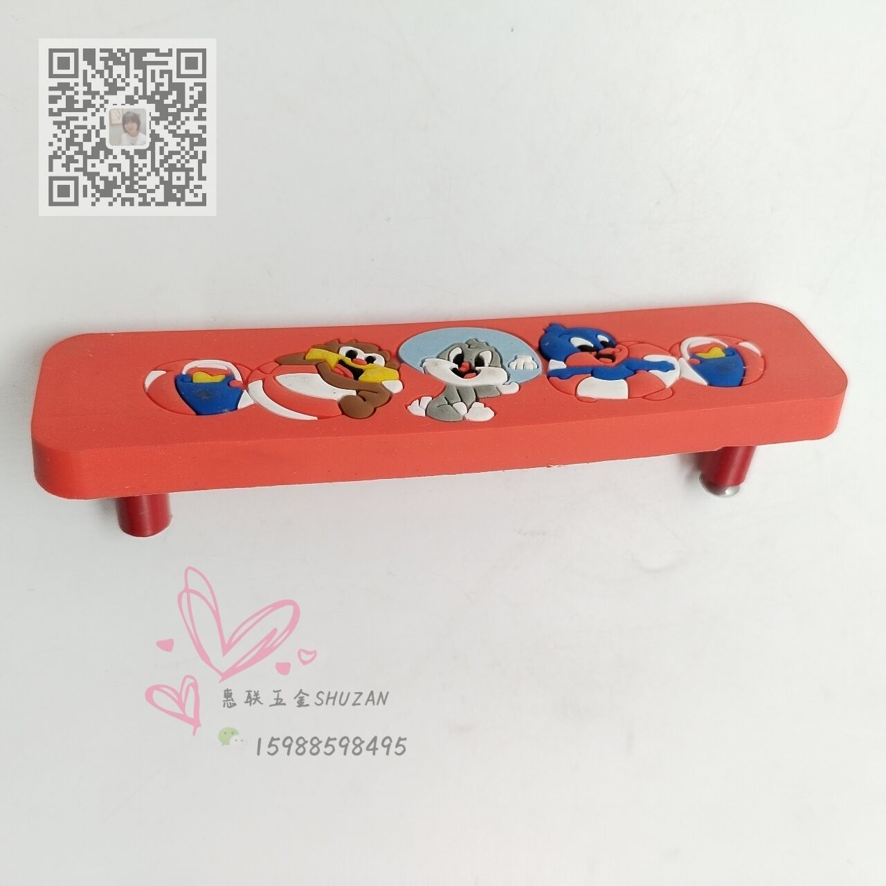 舒赞 儿童卡通硅胶可爱防撞拉手门把手 家具衣柜鞋柜抽屉个性拉手 家具拉手
