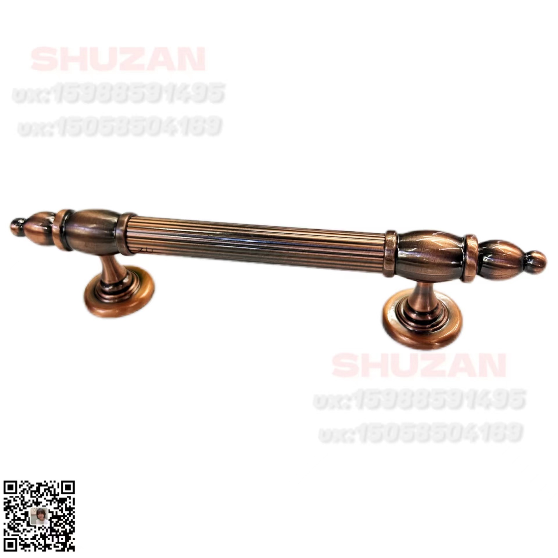 Shuzan Ice Crack European-style retro pull handle light luxury aluminum door handle cabinet door hardware accessories can be customized to model 8801 Specification image