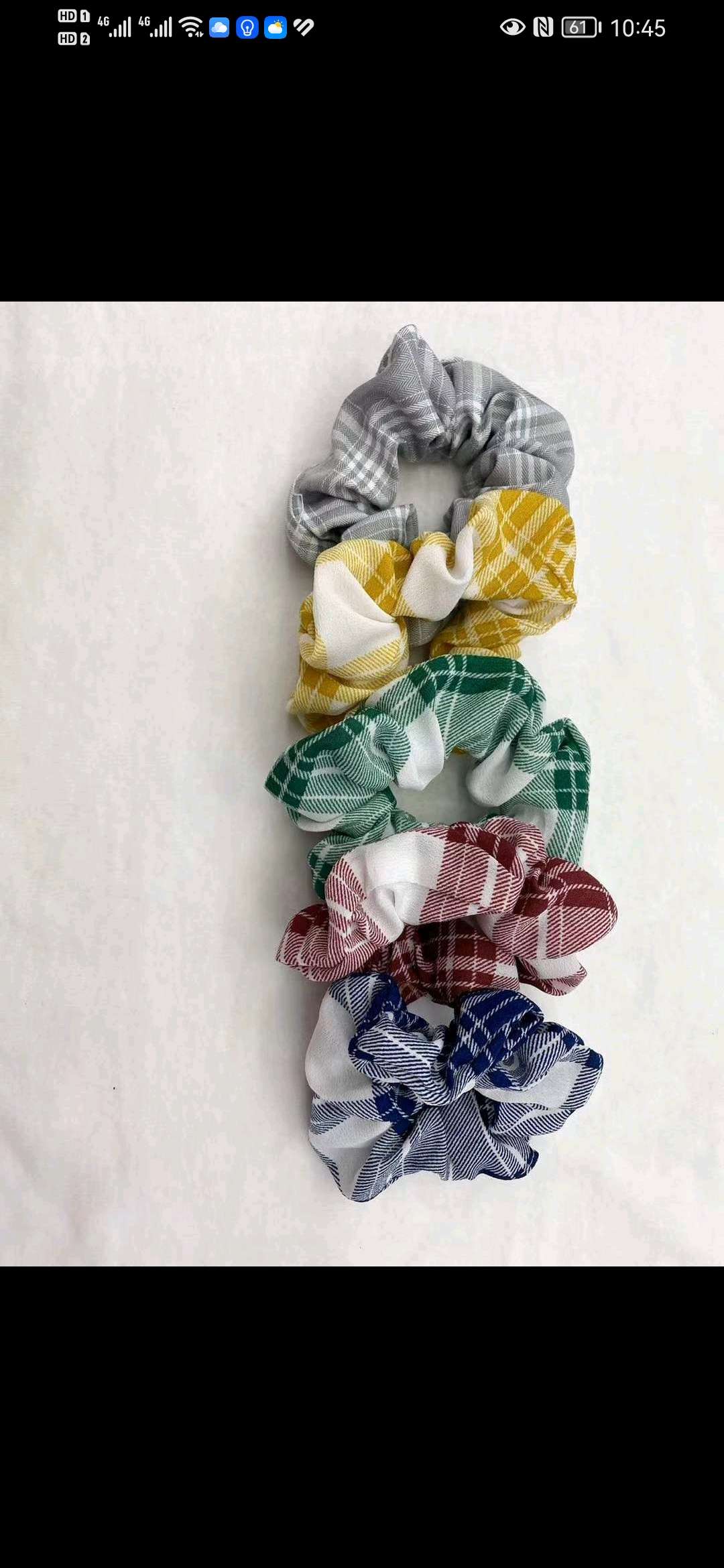 朗丽饰品网红爆款韩版流行布料女士时尚大方格大肠圈