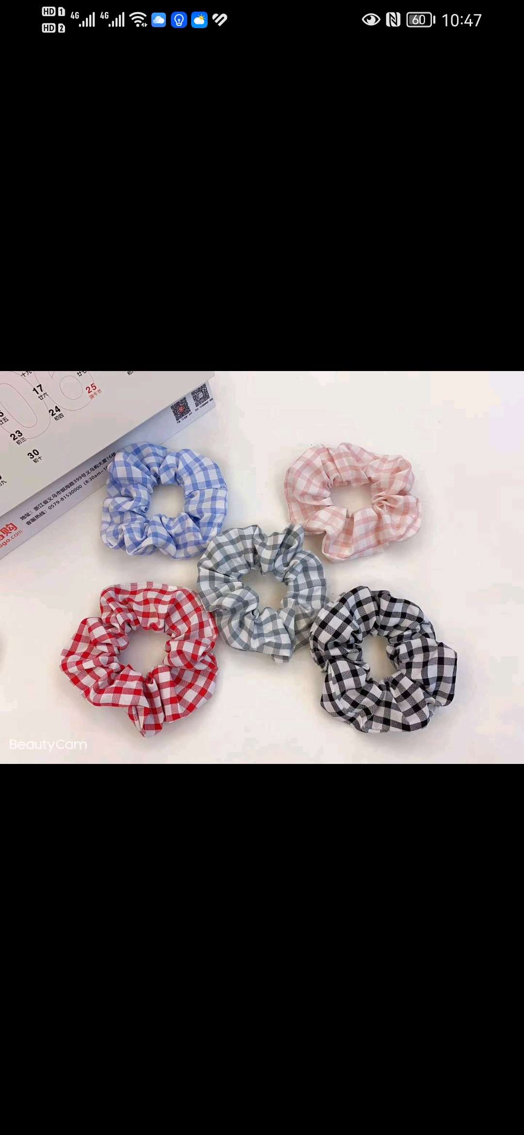 Langli Accessories' popular Korean-style trendy fabric women's fashionable headband mid-grid large intestine ring
