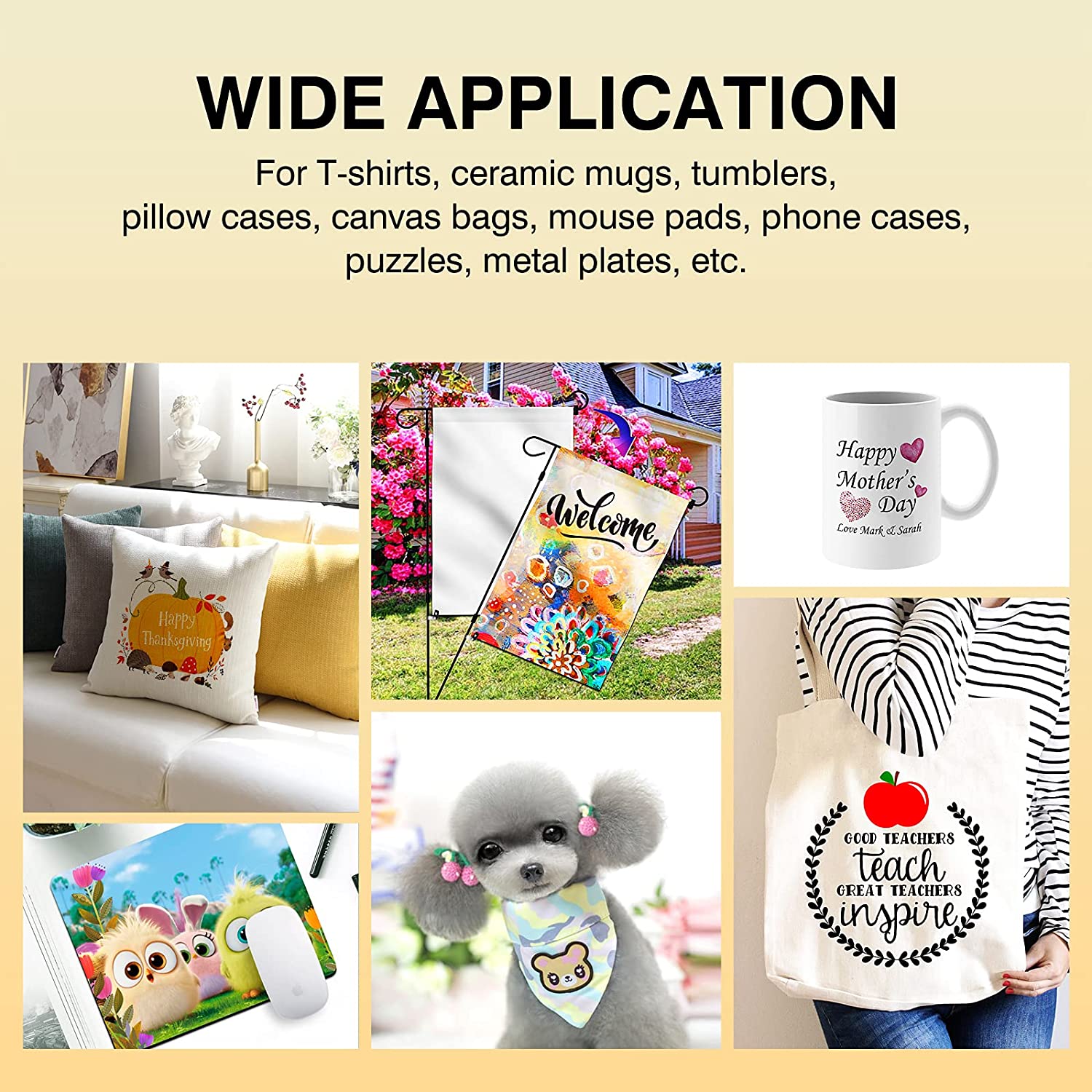 125g sublimation paper, 8.5x14 sublimation transfer paper, 100 sheets of sublimation transfer paper, cup and T-shirt transfer paper Specification image