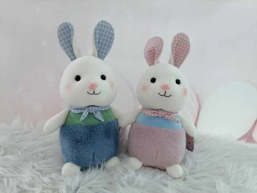 Wholesale of 8-inch Aisi Rabbit plush toys, plush figurines, cartoon dolls and claw machine figurines