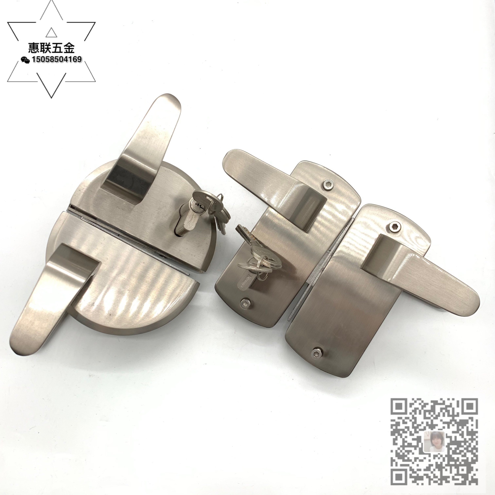 舒赞 直角锁扣双开推拉门不锈钢锁办公家具锁定轴阻尼防撞