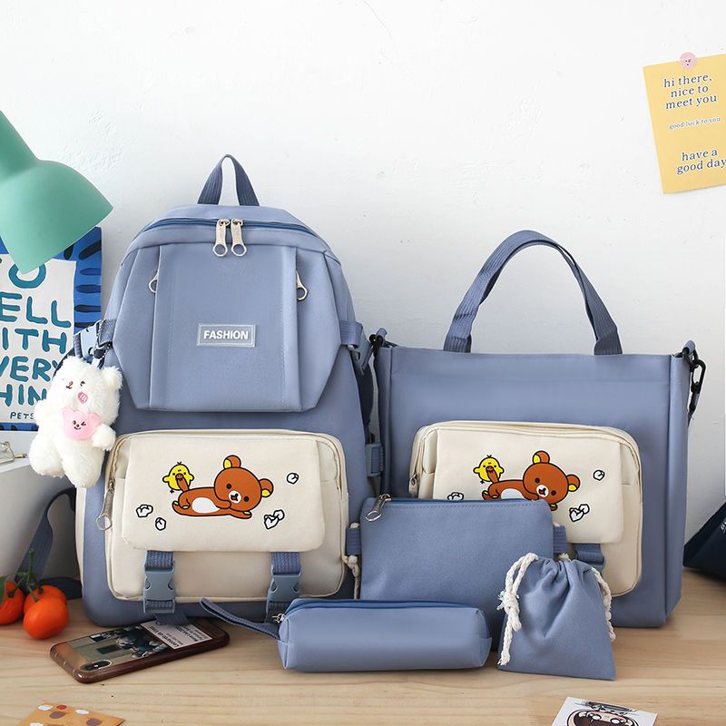 初中双肩包/帆布背包/书包多件套产品图
