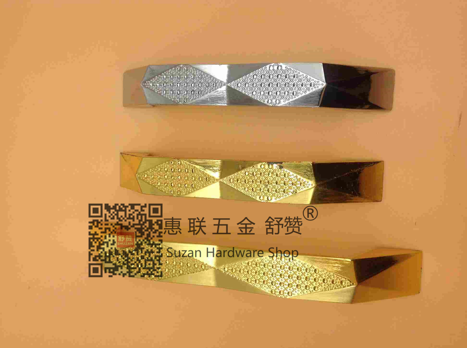 Shuzan Light Luxury aluminum golden cabinet handle door hardware accessories, pebble handle, customizable brand style details Picture