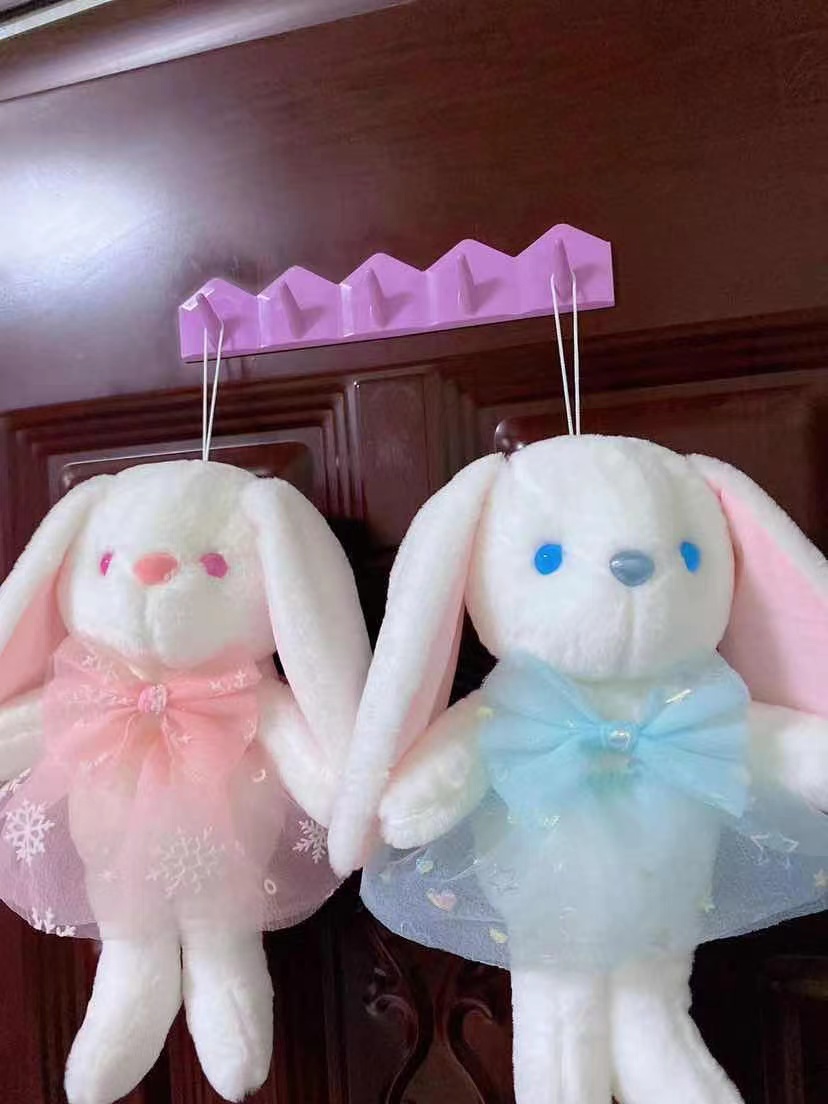 8-inch WZH chiffon dress rabbit plush doll, plush toy claw machine doll, cute doll wholesale