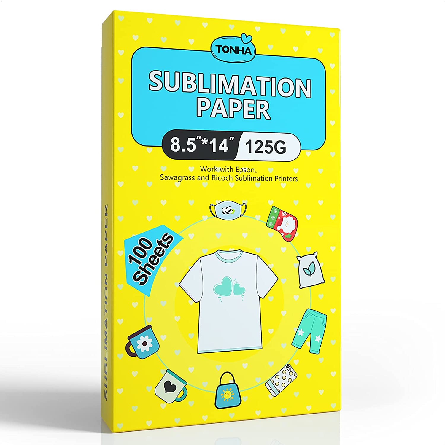 125g sublimation paper, 8.5x14 sublimation transfer paper, 100 sheets of sublimation transfer paper, cup and T-shirt transfer paper