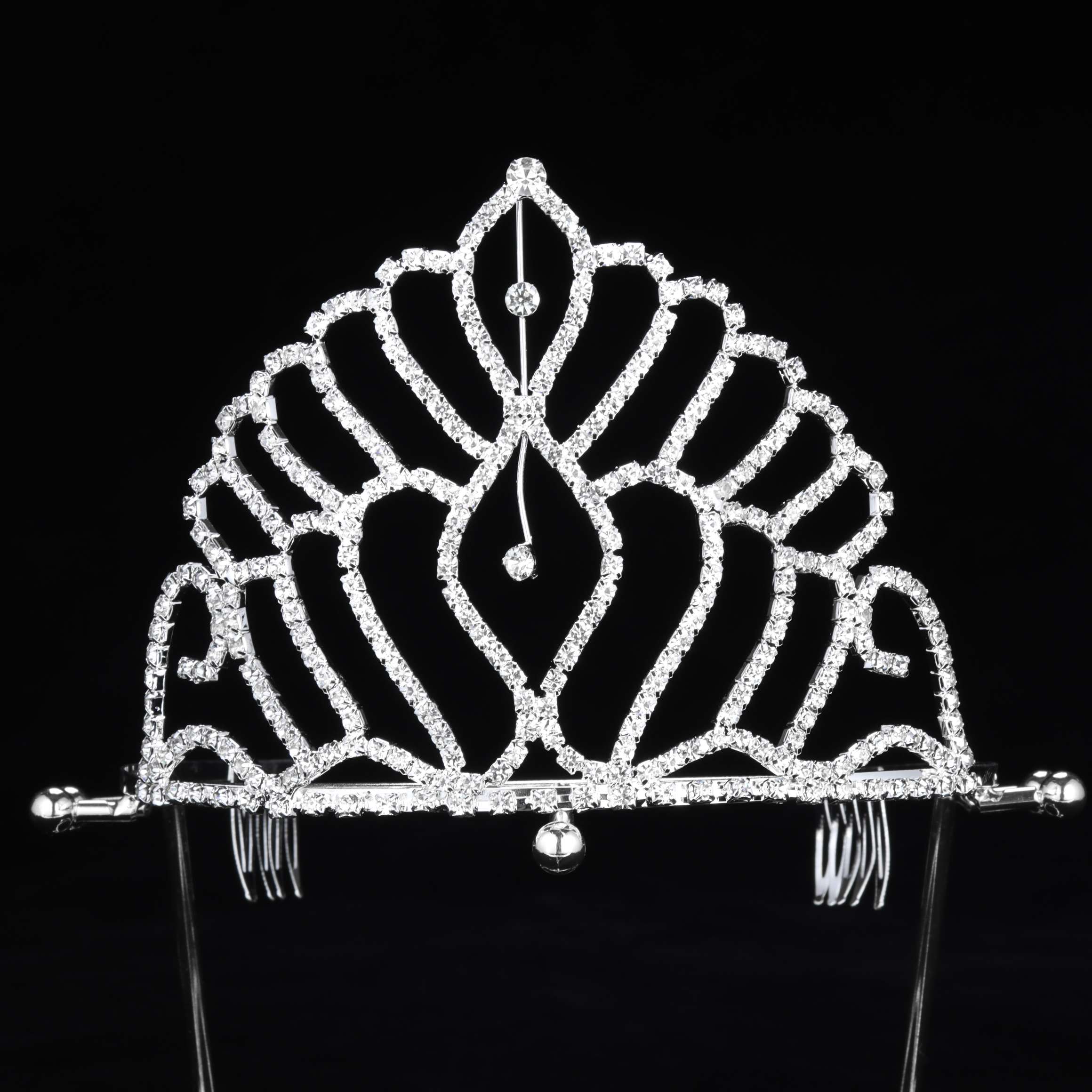 欧美婚礼手工爪链皇冠跨境爆款厂家直销优雅气质头饰新娘派对皇冠兴辉饰品005