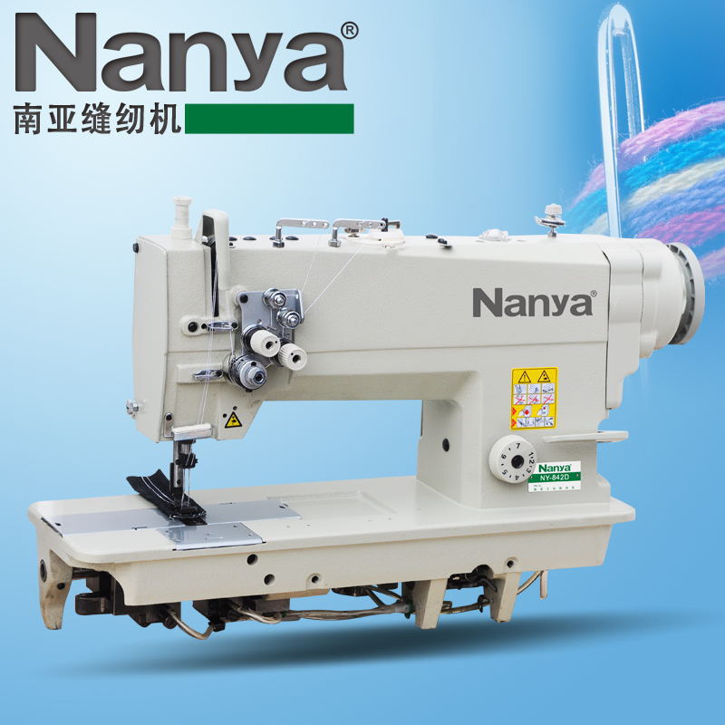 842 High-speed flat double-needle sewing machine with computer direct drive for denim tents and bags, brand-new automatic oil supply industrial sewing machine 01