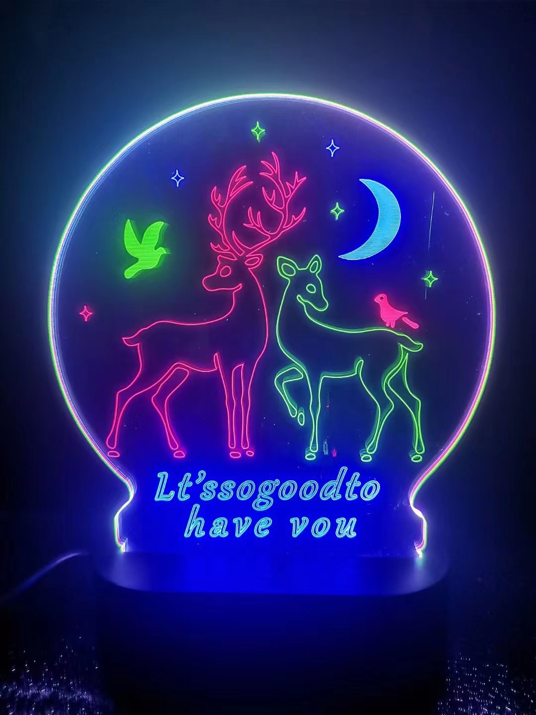 Number 2 decorative lights, home ornaments, shaped lights, festival gifts, and presents for students Application Scenario