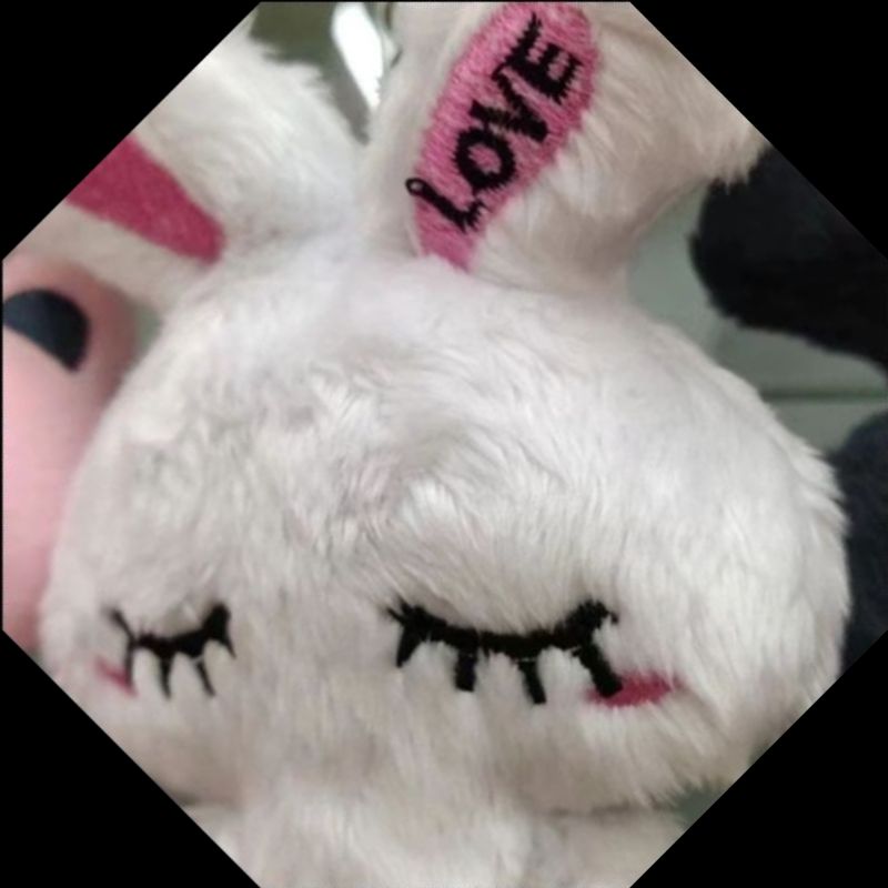 毛绒背包钥匙装饰挂件婚庆抛洒会议礼品10公分love兔子挂件详情1