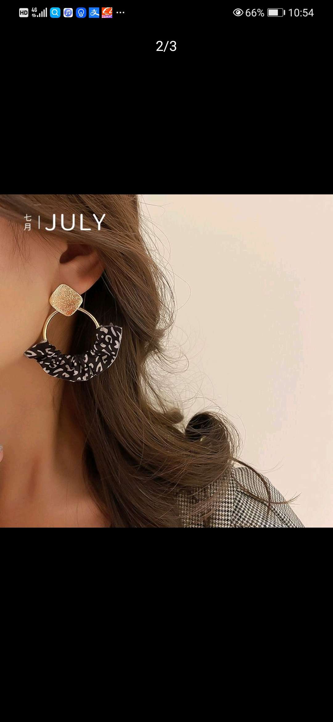 黑色耳环2022年新款潮耳钉韩国气质高级感耳坠网红大气耳饰女饰品详情图3