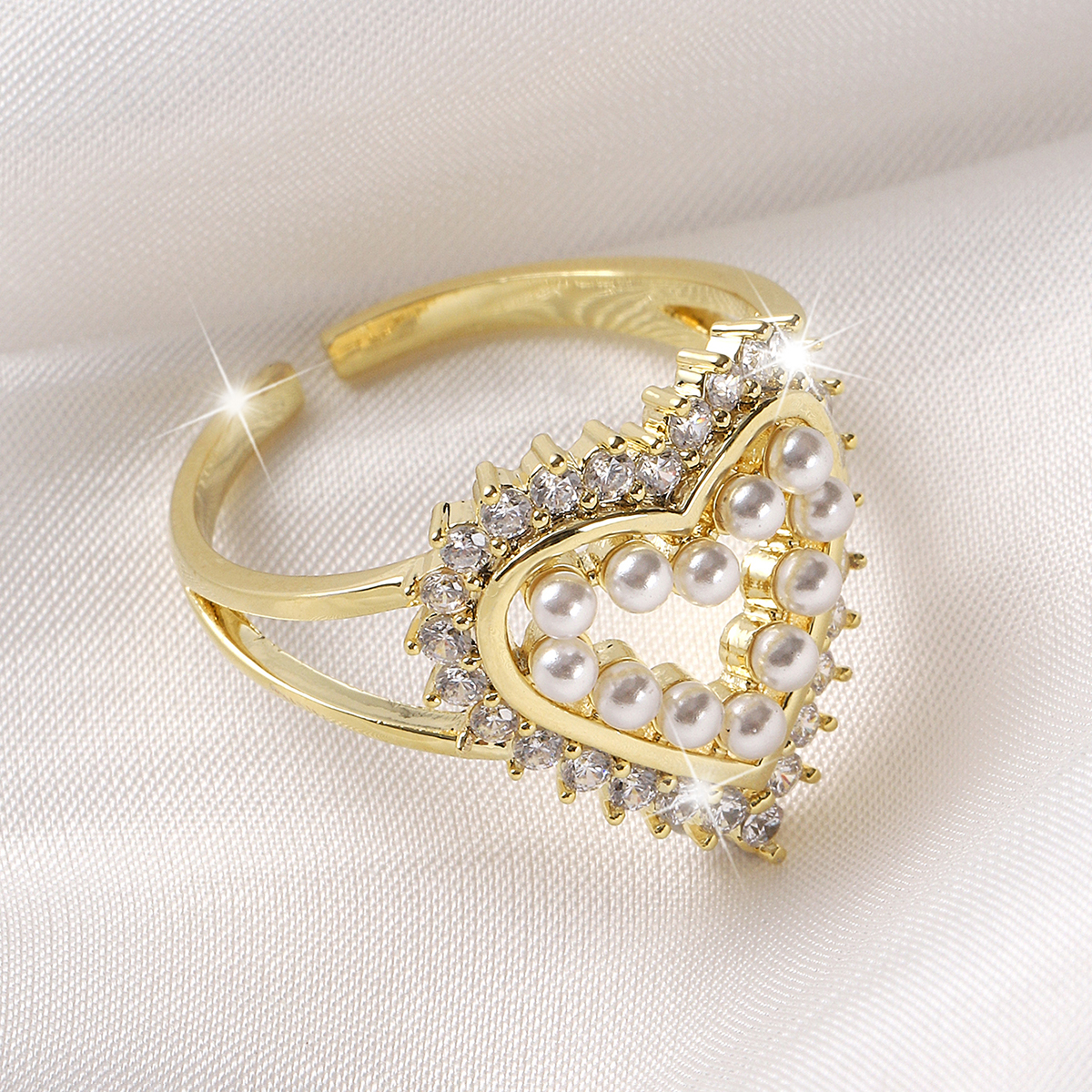 爱心戒指轻奢小众设计夸张高级感2022流行款式