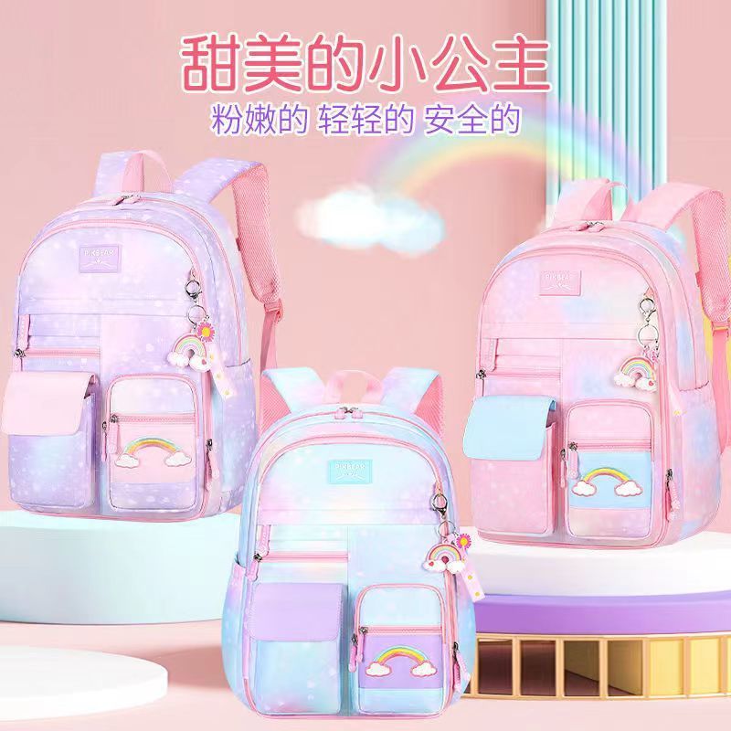 2022新款小学生书包女一三六年级冰箱门大容量儿童护脊减负双肩包