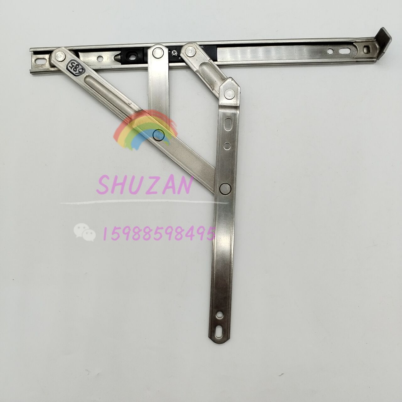 Shuzan brand selects high-quality door and window curtain wall accessories, including stainless iron swing braces, window sliding braces, hinges, 90-degree top-hung accessories, and other door and window accessories Specification image