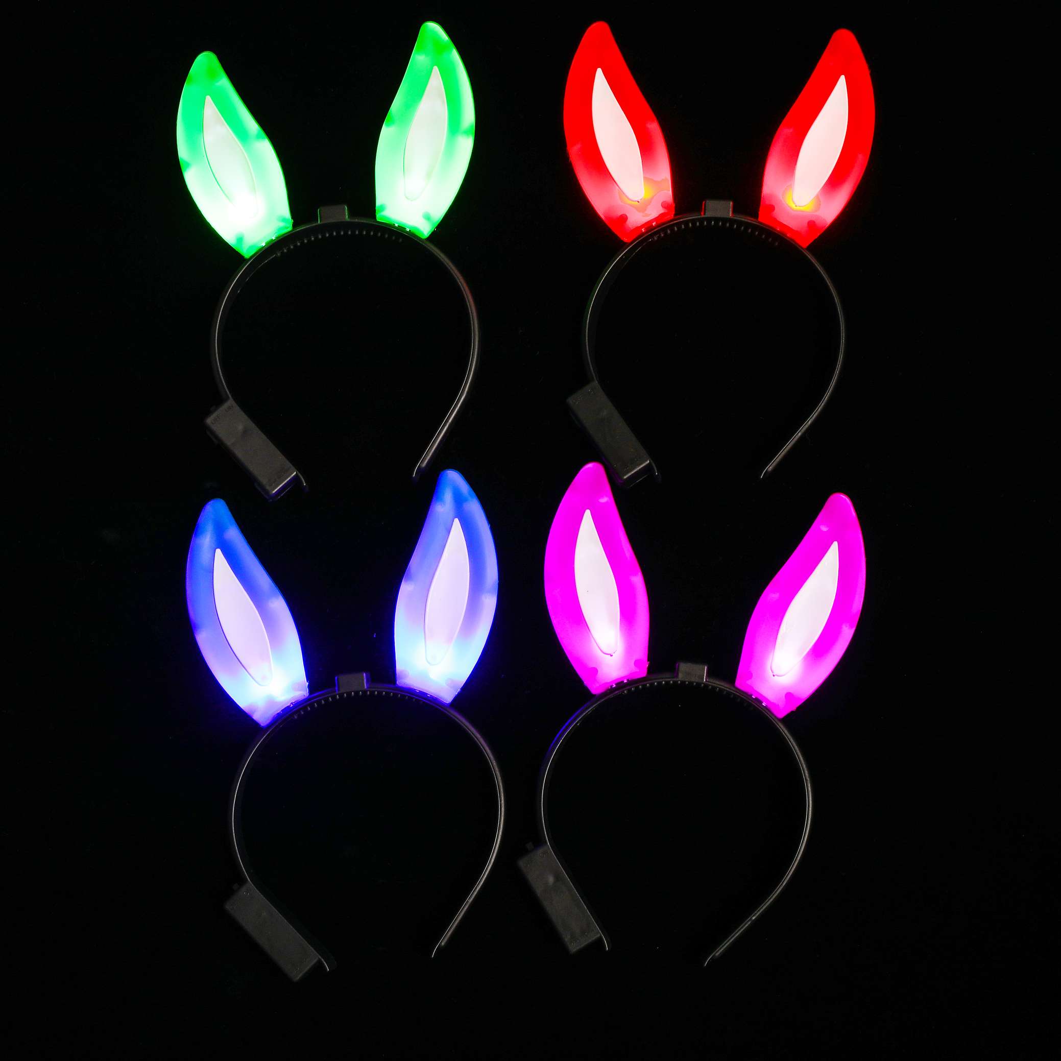 The bunny girl's shiny headband is a cute decoration for birthday party and party photo poses details Picture