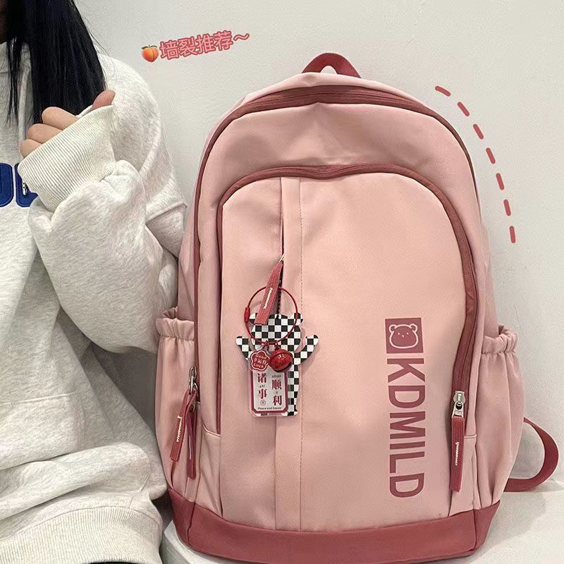 书包女中学生少女双肩包韩国ins简约百搭大容量大学高中学生背包