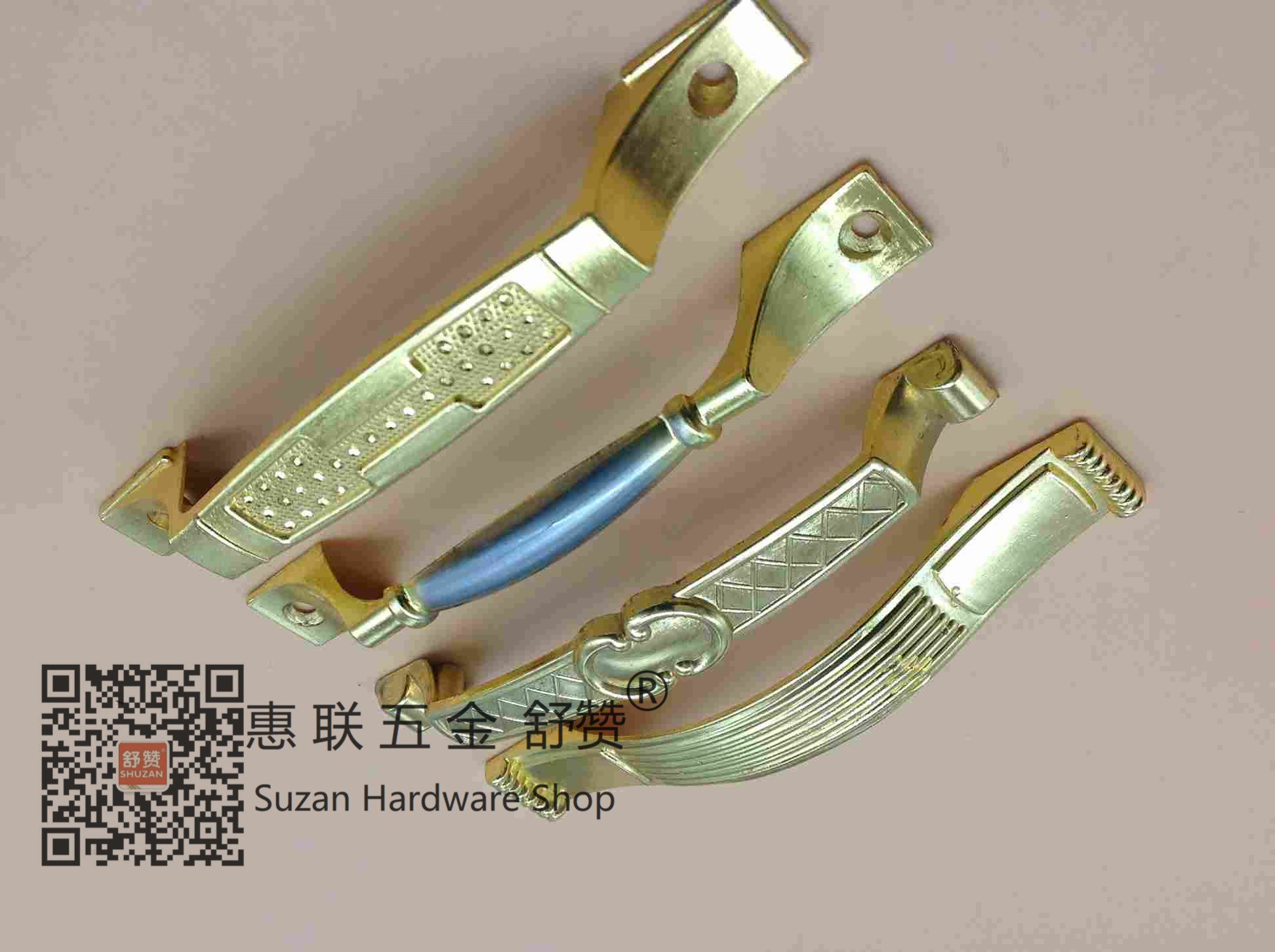 Shuzan brand's best-selling pebble door handles, door handles, aluminum alloy door hardware accessories, ice crack, European-style cabinet door handles are available in multiple styles details Picture