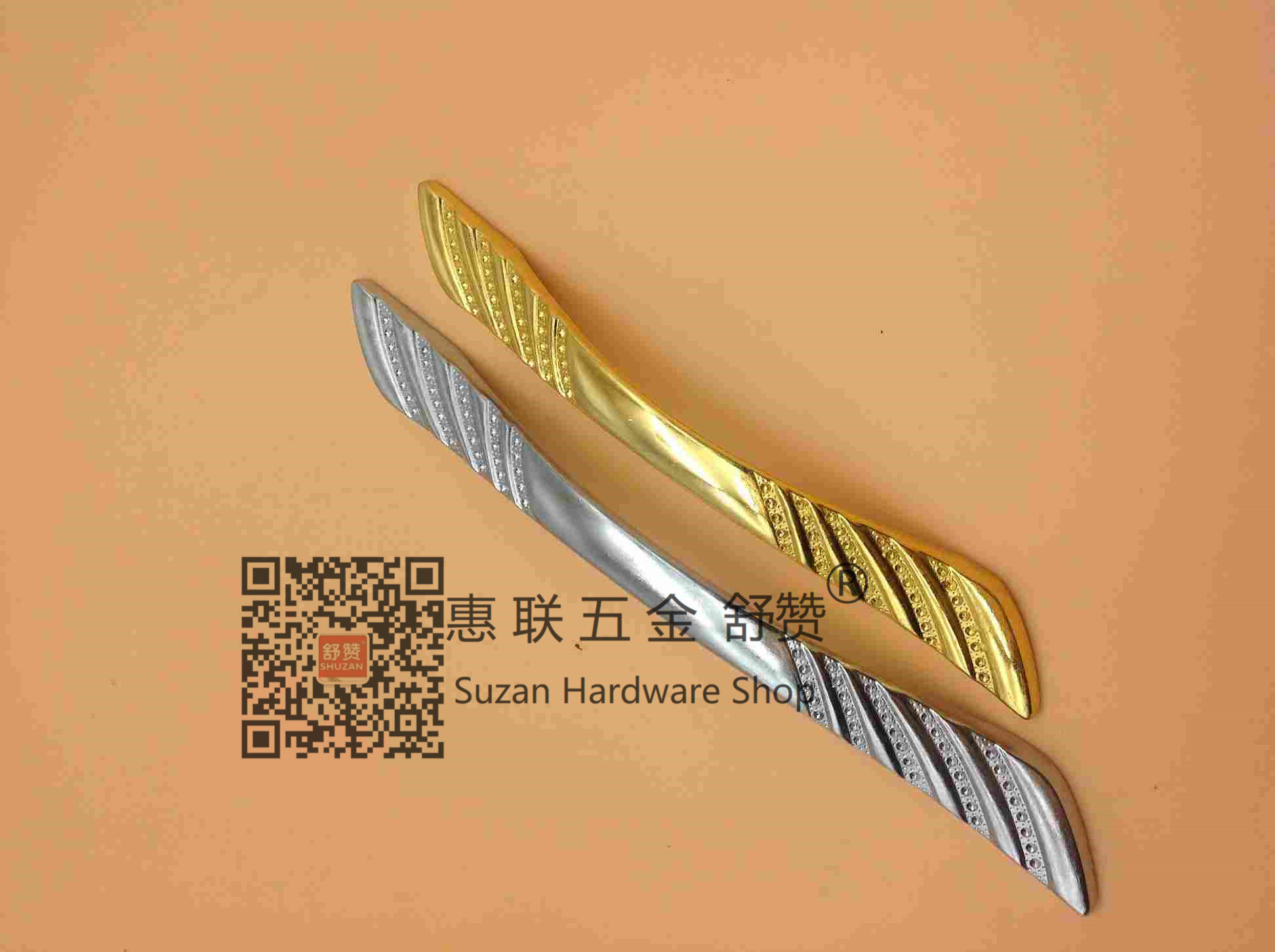 Shuzan high-quality pebble door handle hardware accessories, aluminum alloy ice crack crack European-style cabinet door handles, cabinet and wardrobe handles, universal style Specification image