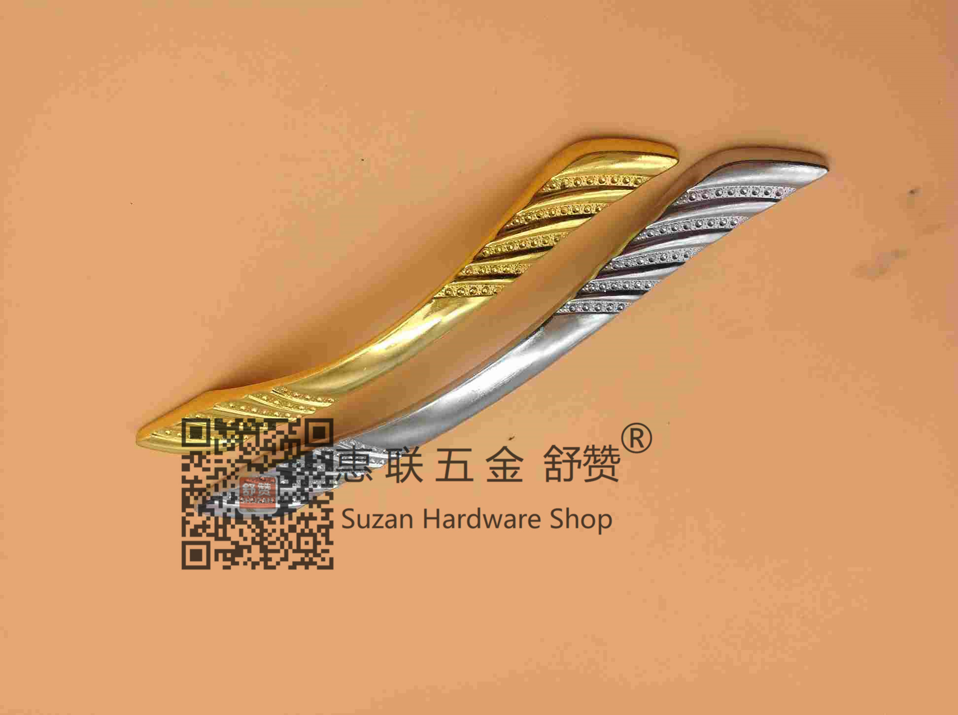 Shuzan high-quality pebble door handle hardware accessories, aluminum alloy ice crack crack European-style cabinet door handles, cabinet and wardrobe handles, universal style