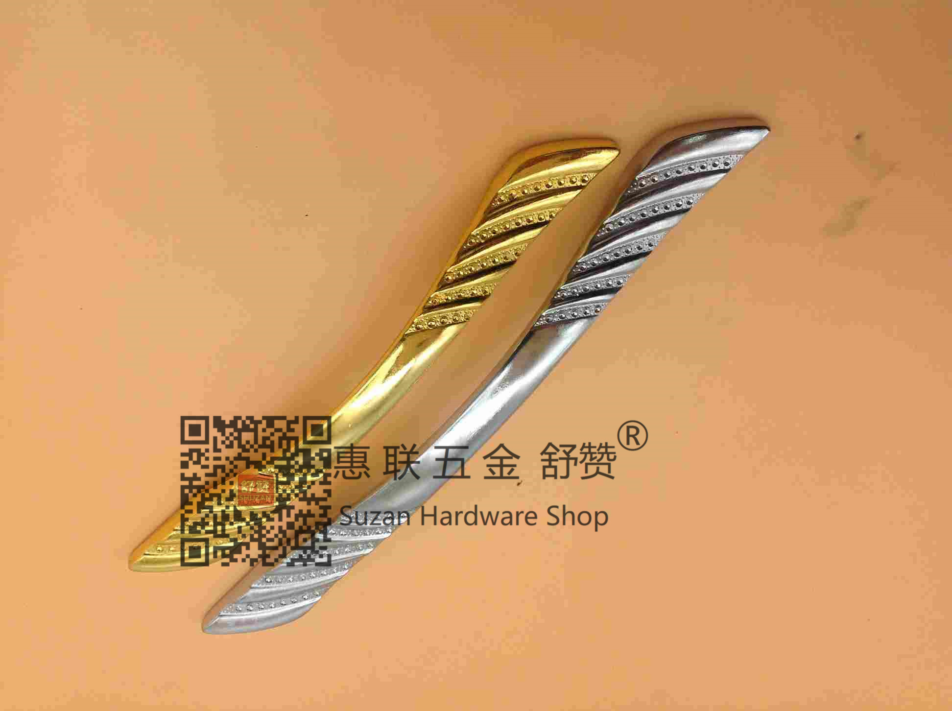 Shuzan high-quality pebble door handle hardware accessories, aluminum alloy ice crack crack European-style cabinet door handles, cabinet and wardrobe handles, universal style details Picture