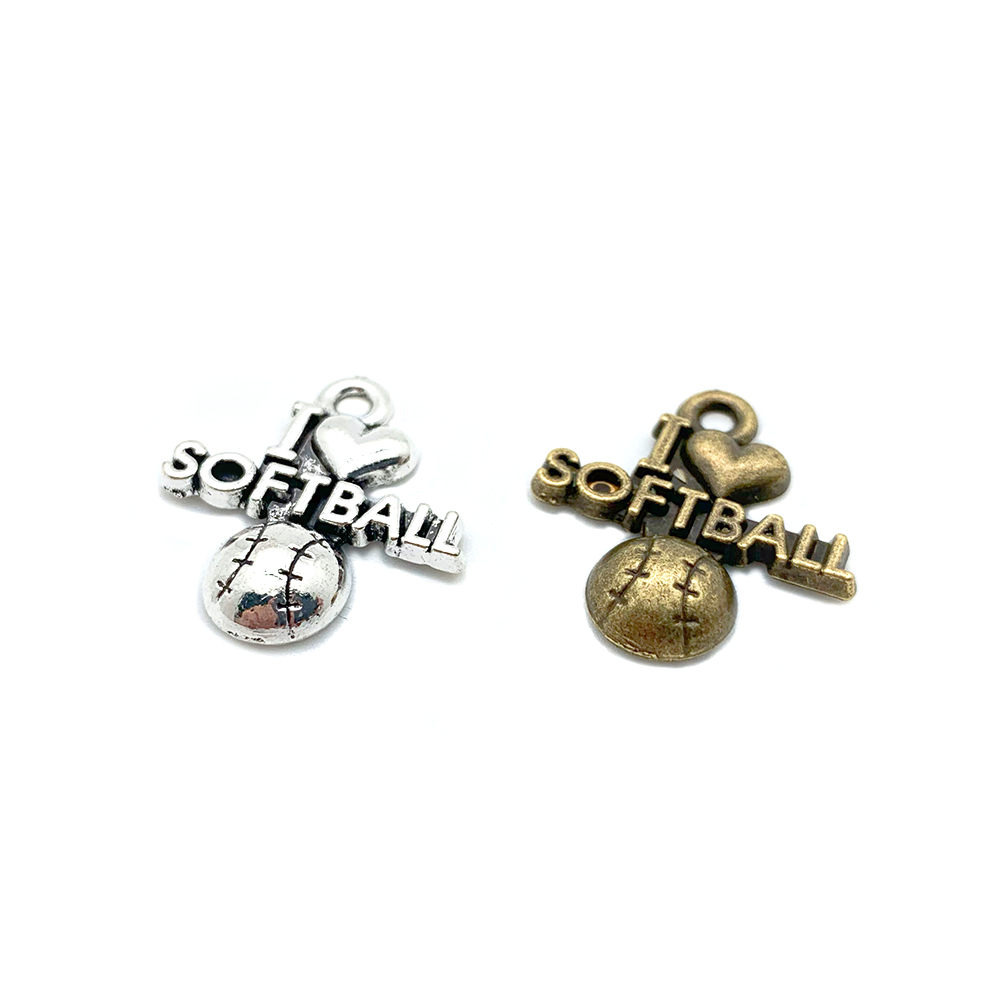 Correa de un agujero I Love baseball zinc alloy accesorios Y222 Specification image