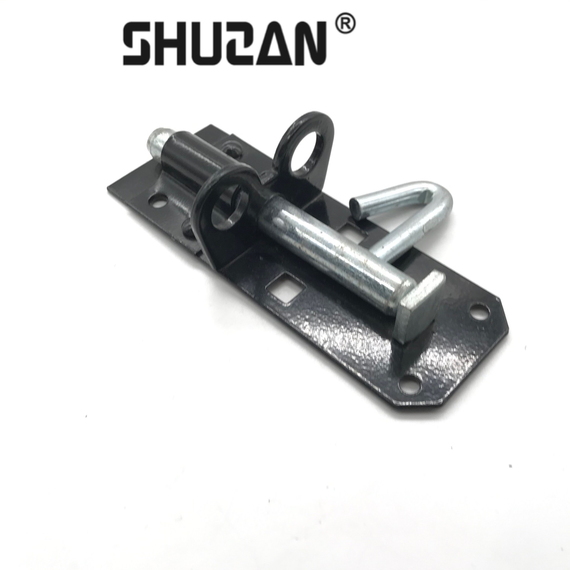 Shuzan 304 dust collector, thickened latch, lock, door, floor latch, wooden door, exposed latch, aluminum latch, household special-shaped hardware tools, rabbit latch, dust collector, model 003 Application Scenario
