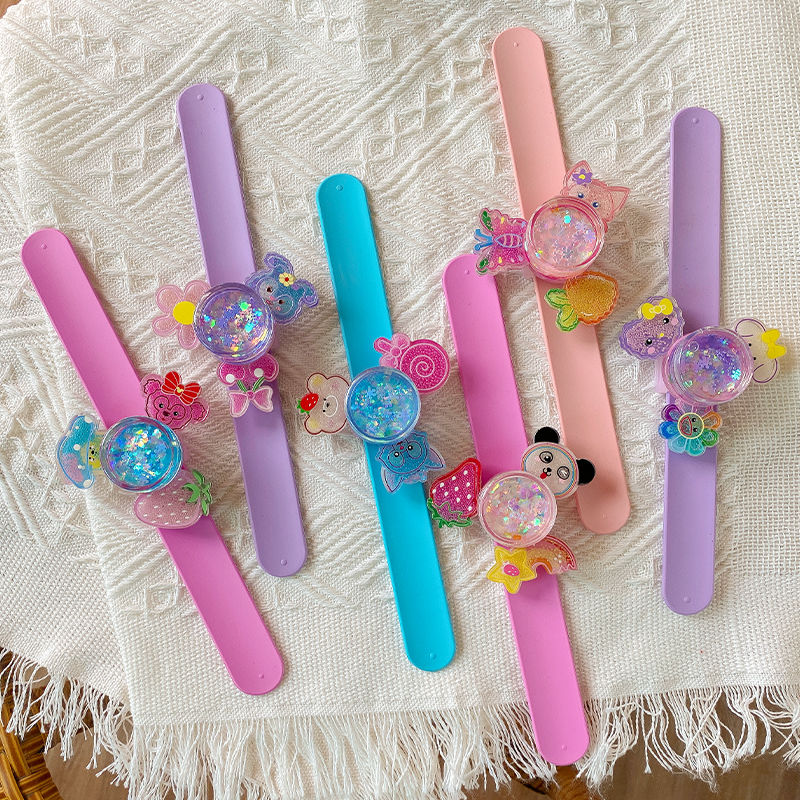 旋转啪啪圈手环女童公主创意玩具饰品可爱拍拍圈幼儿园节日礼物