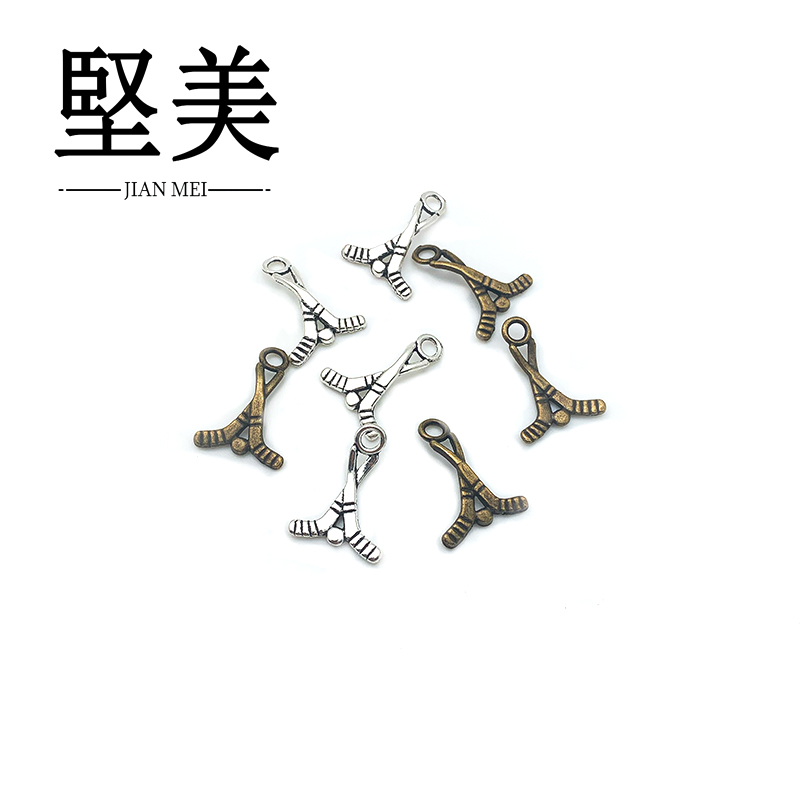 Single-hole hockey stick zinc alloy jewelry accessory Y175