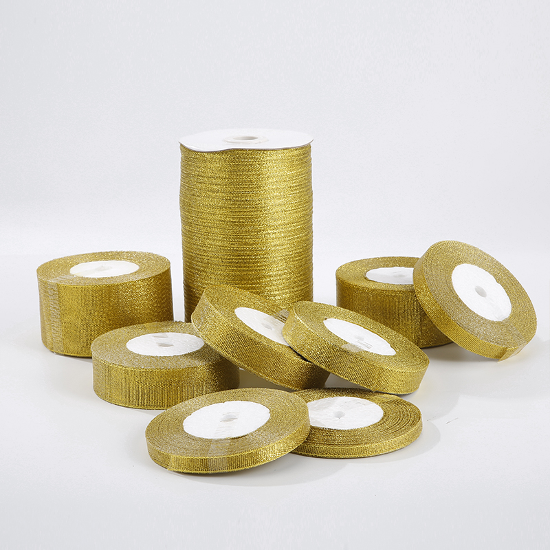 1cm golden onion strap, 3 cm golden onion strap, Christmas packaging strap, gift packaging strap Application Scenario