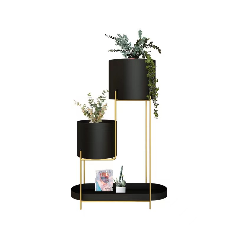 High-end indoor light luxury flower stand, floor-standing multi-layer storage rack for the living room, simple and modern flowerpot rack for the Nordic balcony Application Scenario