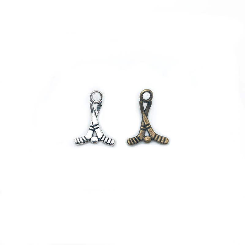 Single-hole hockey stick zinc alloy jewelry accessory Y175 Application Scenario