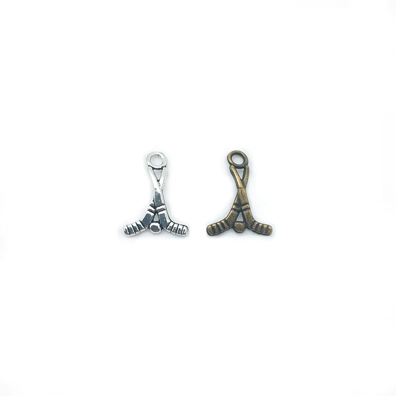 Single-hole hockey stick zinc alloy jewelry accessory Y175 details Picture