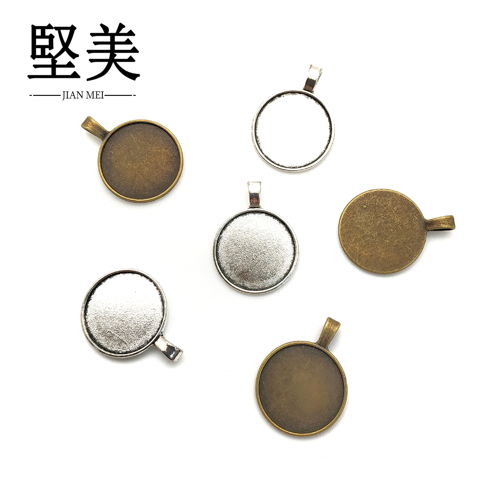 单孔带吊底托锌合金饰品配件Y0320