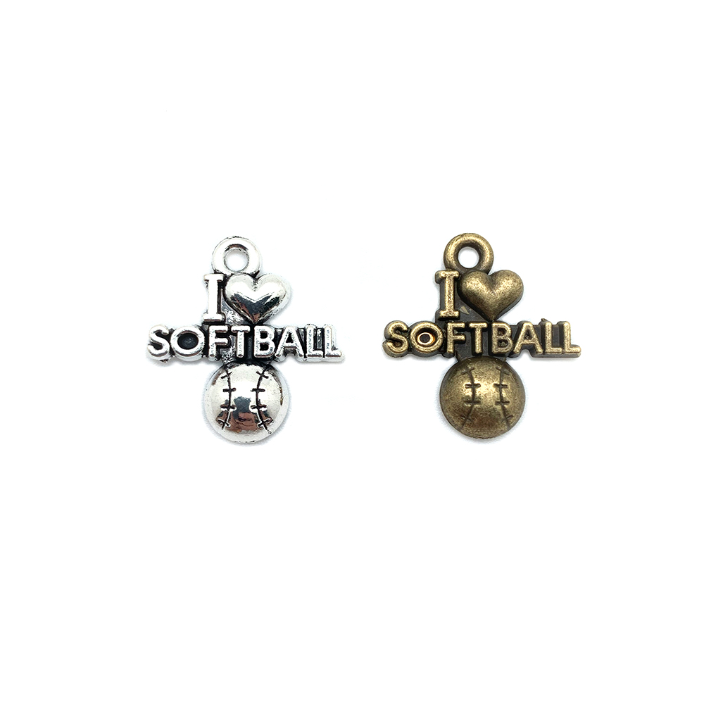Correa de un agujero I Love baseball zinc alloy accesorios Y222 details Picture