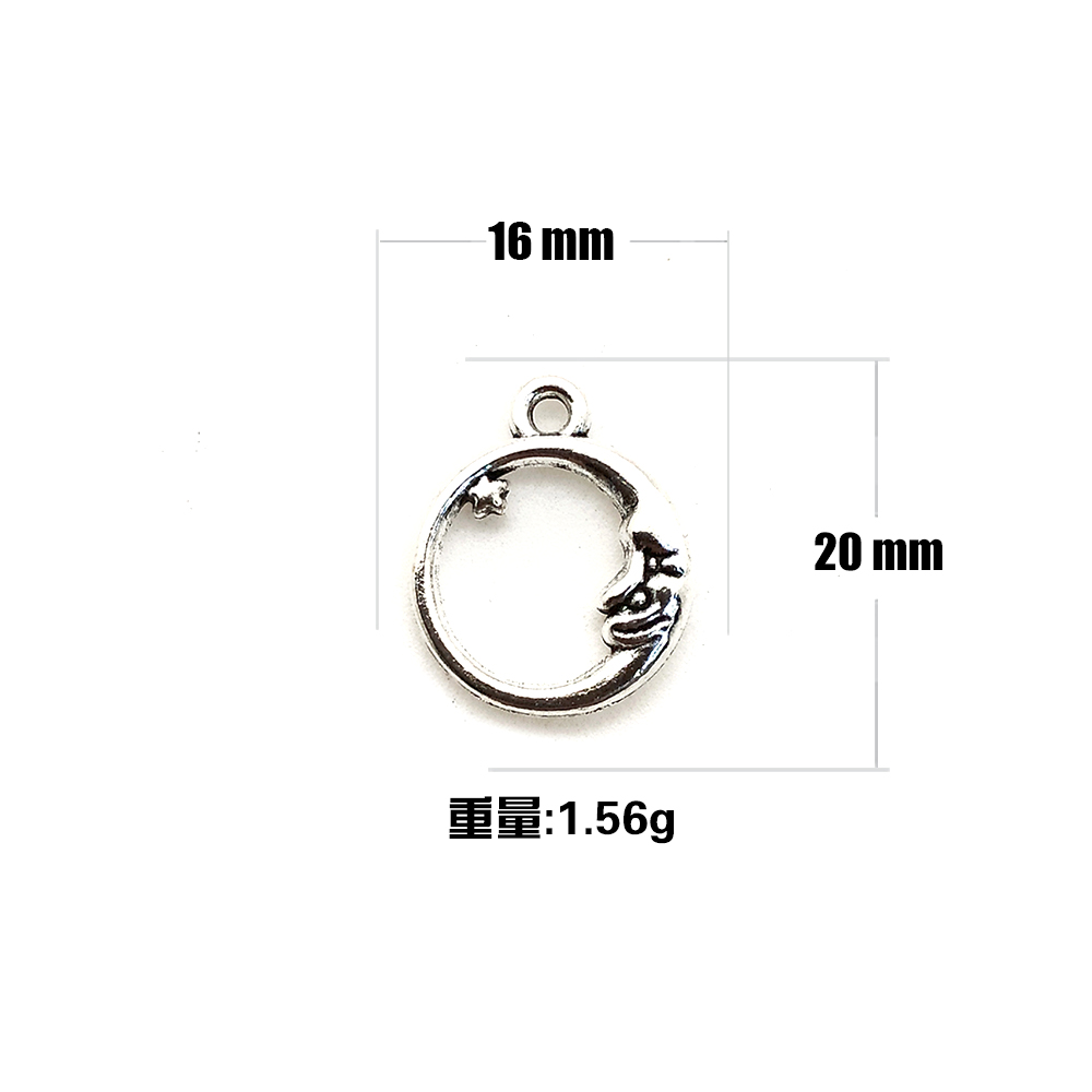 Single-hole with hanging moon circle Y0270 Item Picture