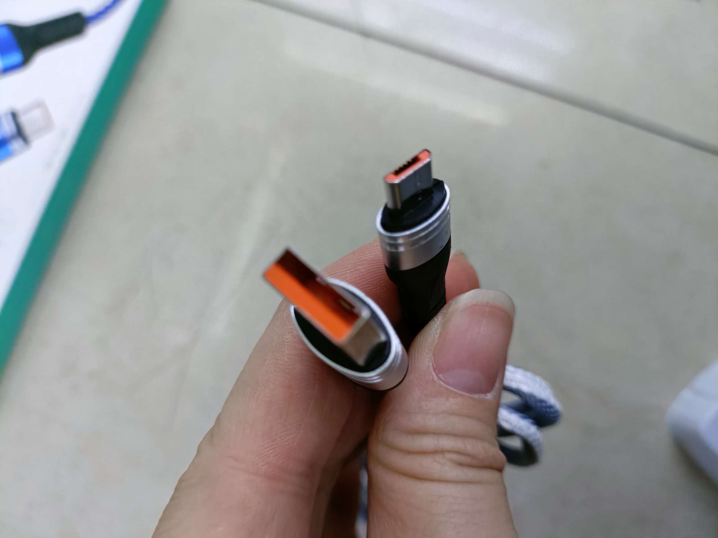 One-meter intercolor braided high-gloss data cable Specification image