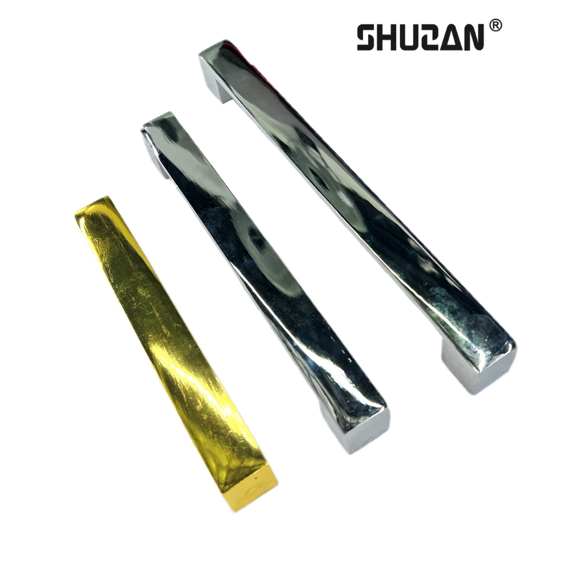 Shuzan de alta calidad marca pebble tirador puerta herrajes accesorios tirador de puerta de acero inoxidable estilo europeo hielo crack gabinete guardarropa tirador multicolor opcional Item Picture