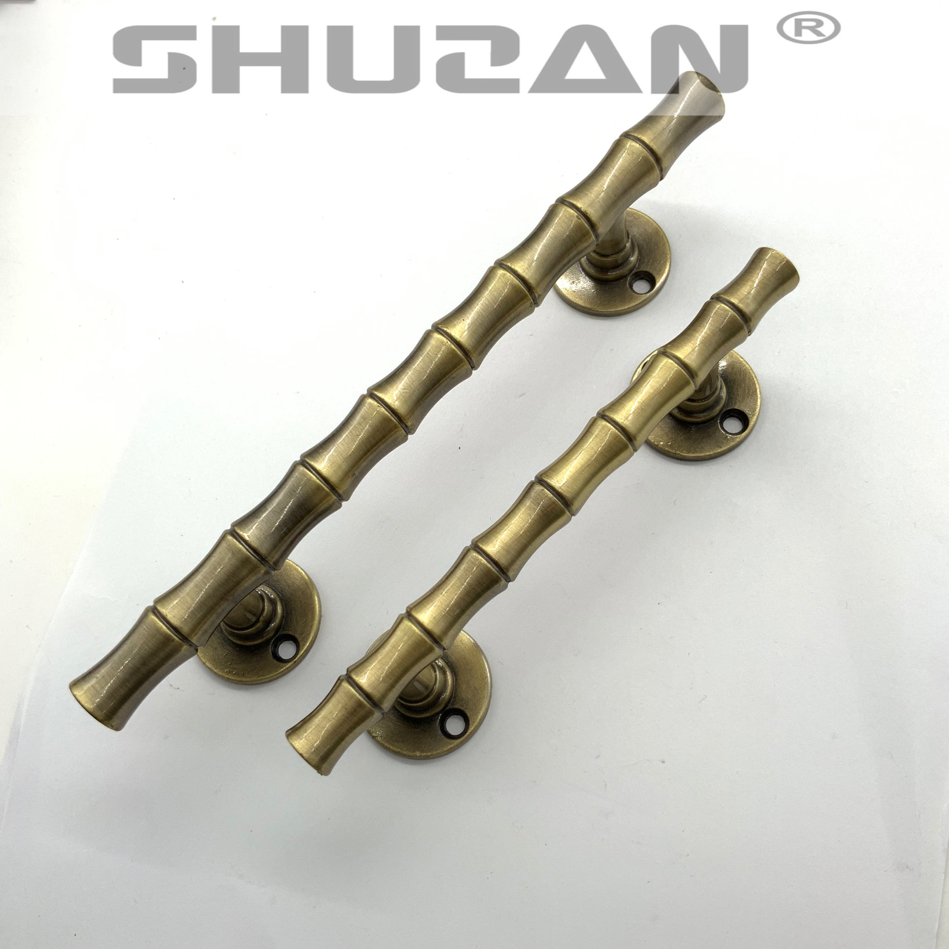 Shuzan zinc alloy bamboo-joint style door handles, door handles, door hardware accessories, European-style wardrobe and cabinet universal handles details Picture