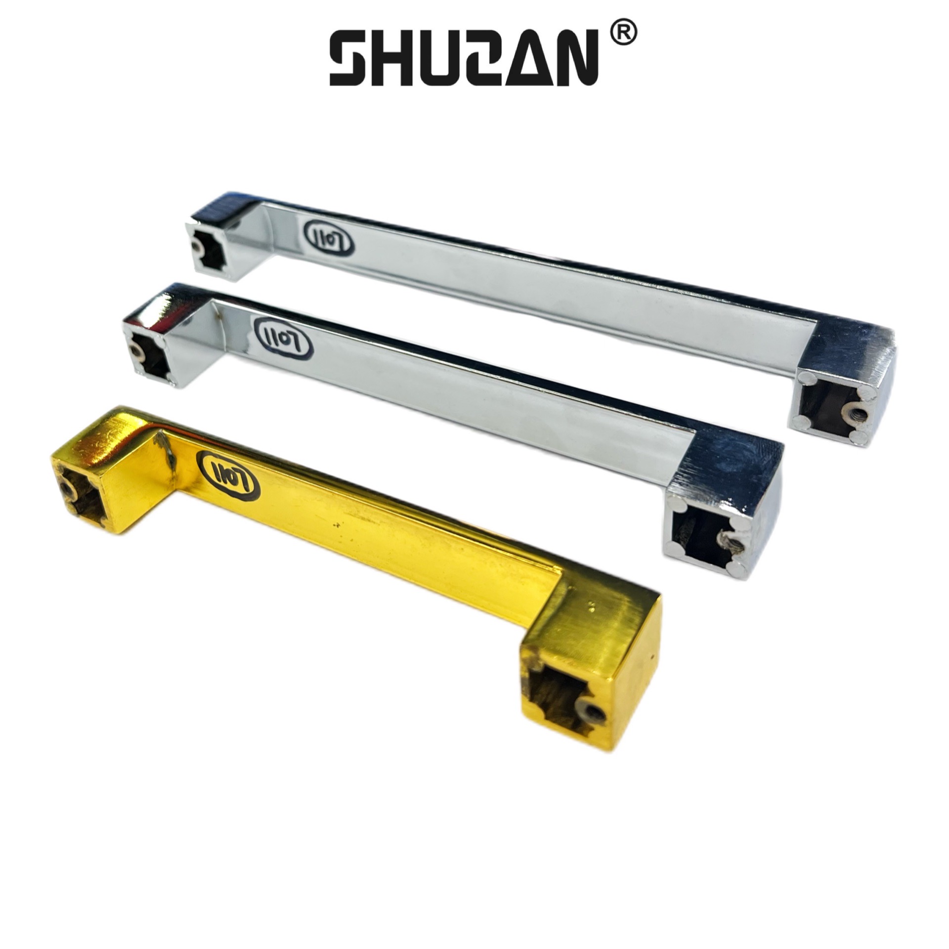 Shuzan de alta calidad marca pebble tirador puerta herrajes accesorios tirador de puerta de acero inoxidable estilo europeo hielo crack gabinete guardarropa tirador multicolor opcional Specification image