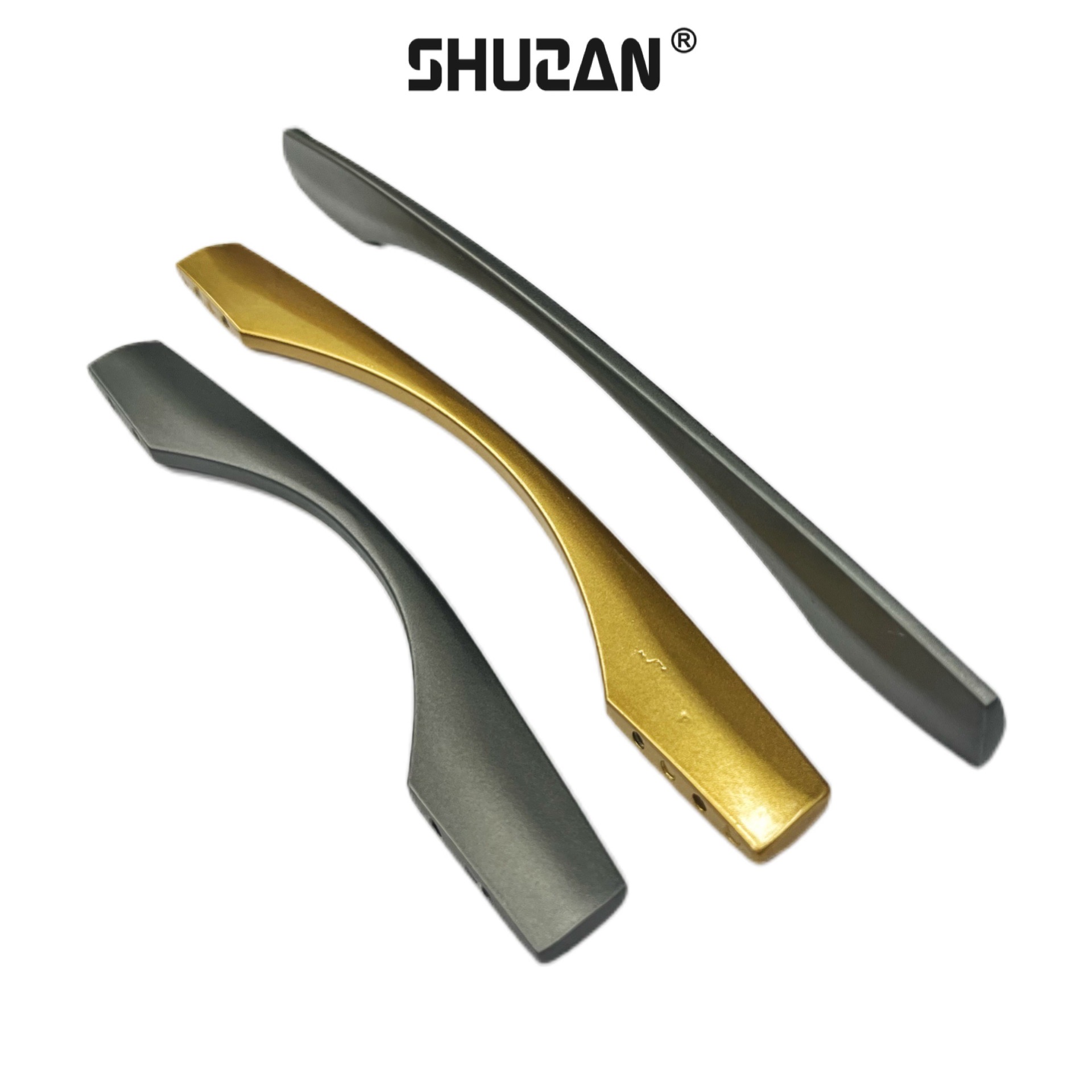 Shuzan brand's best-selling stainless steel door handles, cabinets, wardrobes, door handles, hardware accessories, pebble ice crack patterns, European design, multiple choices details Picture