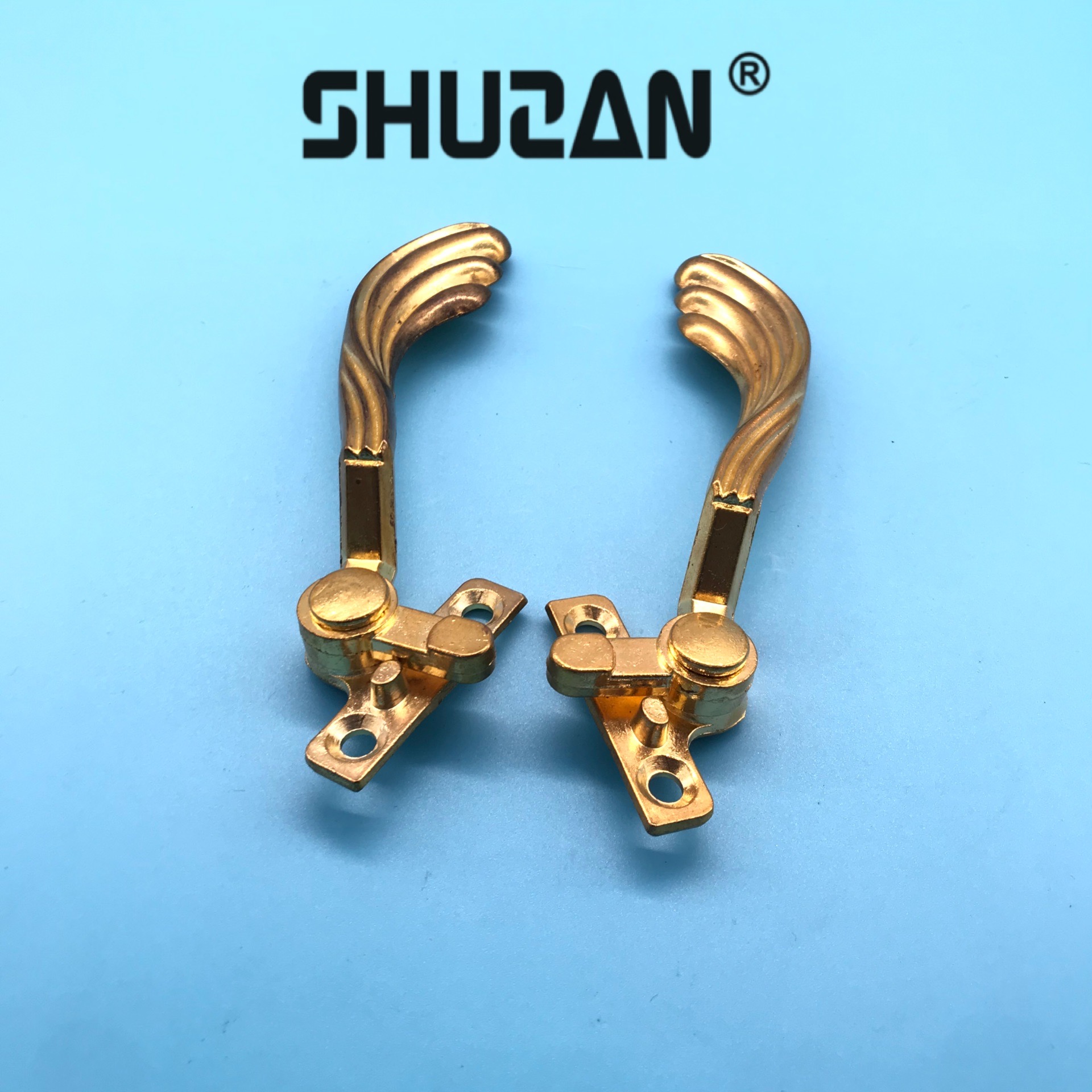 Shuzan ice crack European golden pattern handles, door handles, cabinet door handles, furniture hardware accessories, elegant and retro design Specification image