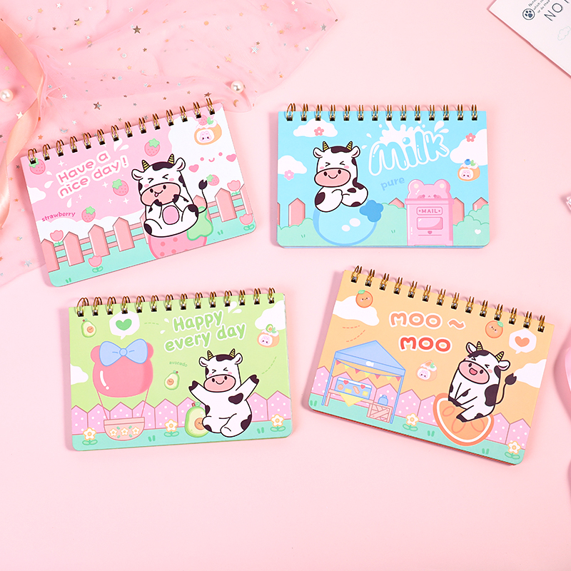 weibo Weibo Creative Cow Coil Mini Portable Notebook for Students, Cute Children's Small Gift Stationery