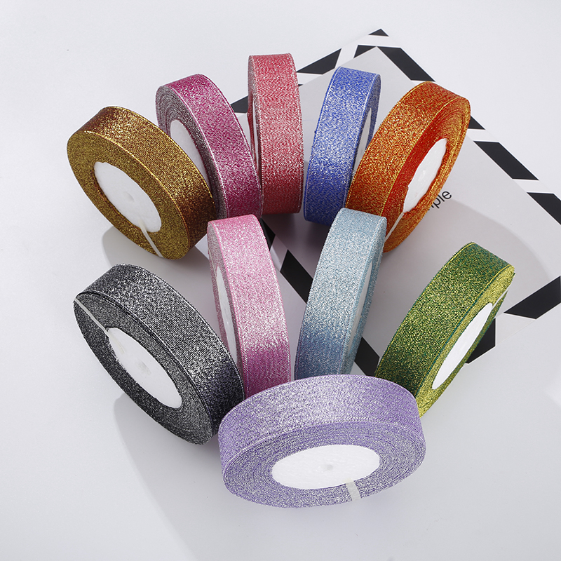 蝴蝶结/礼品包装/彩葱织带白底实物图