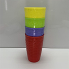 塑料制品 塑料杯 新款家用杯子喝水塑料洗漱水杯纯色圆形杯子153-9086-4